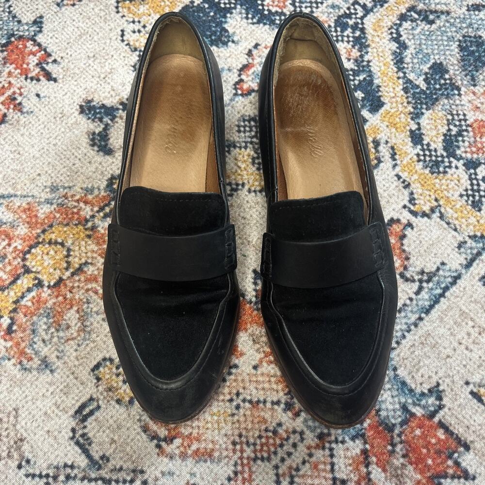 Madewell Black Leather & Suede Loafers